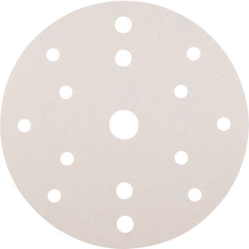 Rhodius 305982 RHODIUS SKP15 WHITE V, 50 Stück Klettscheibe 150 mm, Form CK 861, Korn 240, ALPHAline, für NE-Metalle, Ho...