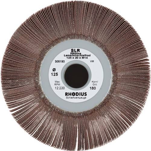 Rhodius 305193 RHODIUS SLR, 5 Stück Fächerschleifer 125 x 20,0 x M14, Korn 180, PROline, Made in Germany, für Edelstahl,...