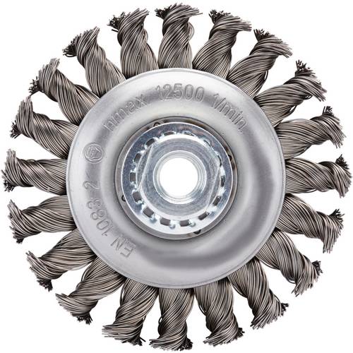 Rhodius RHODIUS SRBZ, 6 Stück Rundbürste 115 x 12 x 23 x M14, gezopft, TOPline, Made in Germany, für Stahl SRBZ 353135 6...