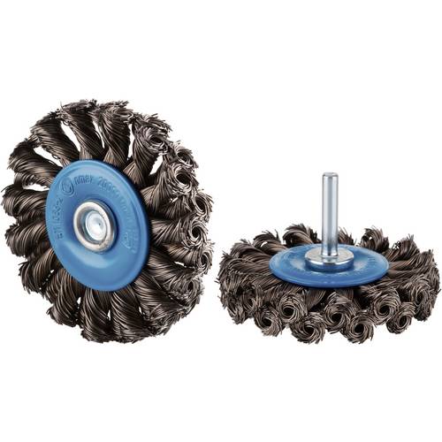 Rhodius RHODIUS SRBZGS, 12 Stück Rundbürste 75 x 16 x 15 x 6,0 mm, gezopft, TOPline, Made in Germany, für Stahl SRBZGS 3...