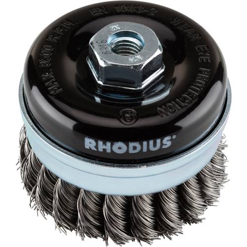 Thumbnail - Rhodius RHODIUS STBZ, Topfbürste 80 x 20 x M14, gezopft, PROline, für Stahl STBZ 353011 1 St.