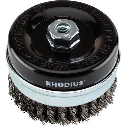 Thumbnail - Rhodius RHODIUS STBZ, Topfbürste 110 x 20 x M14, gezopft, PROline, für Stahl STBZ 353013 1 St.