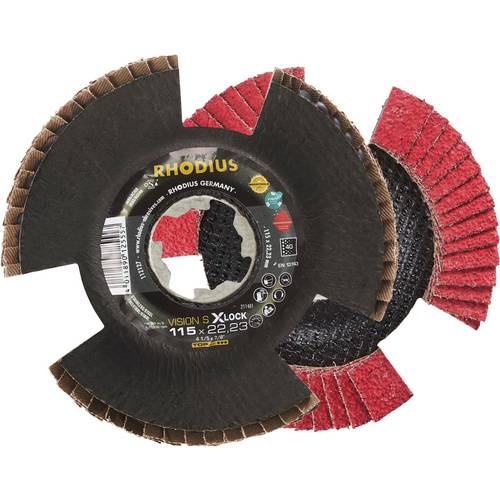 Rhodius 211401 VISION SPEED X-LOCK Fächerschleifscheibe Edelstahl, Stahl, NE-Metalle 10 St.