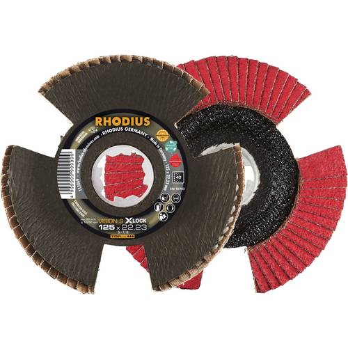 Rhodius 211404 VISION SPEED X-LOCK Fächerschleifscheibe Edelstahl, Stahl, NE-Metalle 10 St.