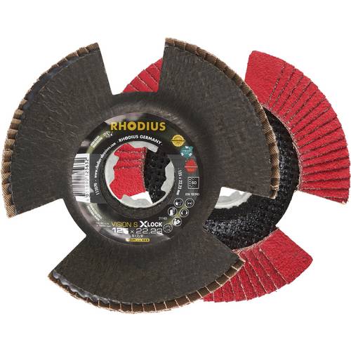 Rhodius 211405 VISION SPEED X-LOCK Fächerschleifscheibe Edelstahl, Stahl, NE-Metalle 10 St.