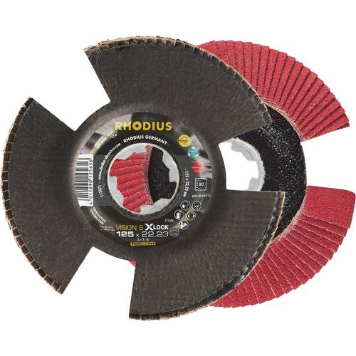 Rhodius 211406 VISION SPEED X-LOCK Fächerschleifscheibe Edelstahl, Stahl, NE-Metalle 10 St.