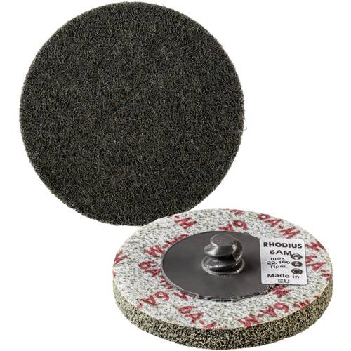 Rhodius 305288 RHODIUS VKS QUICK, 10 Stück Schleifvlies 51 mm, 6A-medium, TOPline, für Edelstahl, Stahl, NE-Metalle 10 S...