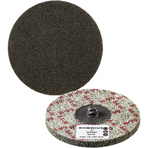 Rhodius 305290 RHODIUS VKS QUICK, 10 Stück Schleifvlies 76 mm, 6A-medium, TOPline, für Edelstahl, Stahl, NE-Metalle 10 S...