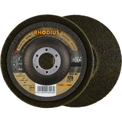 Thumbnail - Rhodius 305310 RHODIUS VKSS WS, 2 Stück Vlieskompaktscheibe 125 x 22,23 mm, schräg, 4S-medium, TOPline, Made in Germany,...