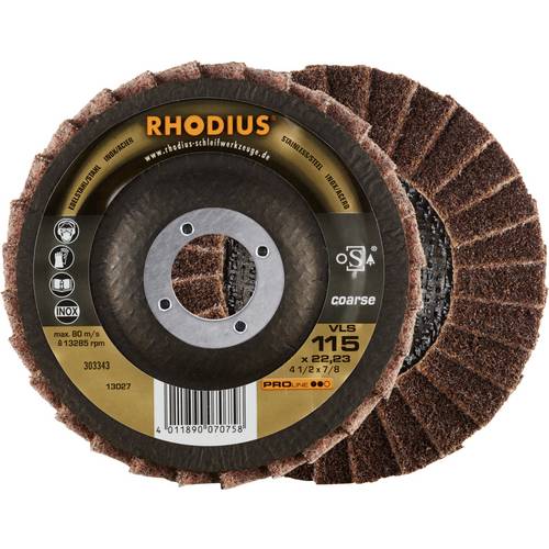 Rhodius 303343 VLS Fächerschleifscheibe Edelstahl, Stahl, NE-Metalle 10 St.