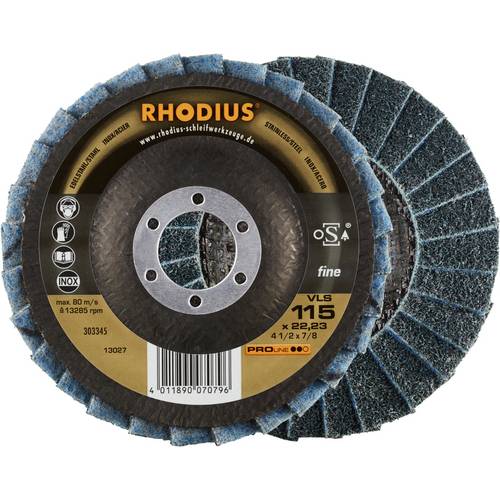 Rhodius 303345 VLS Fächerschleifscheibe Edelstahl, Stahl, NE-Metalle 10 St.