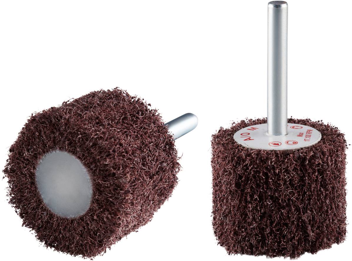 Rhodius 305338 RHODIUS VS, 10 Stück Vliesfächerschleifer 40 x 30 x 6,0 mm, medium, TOPline, für Edelstahl, Stahl, NE-Met...