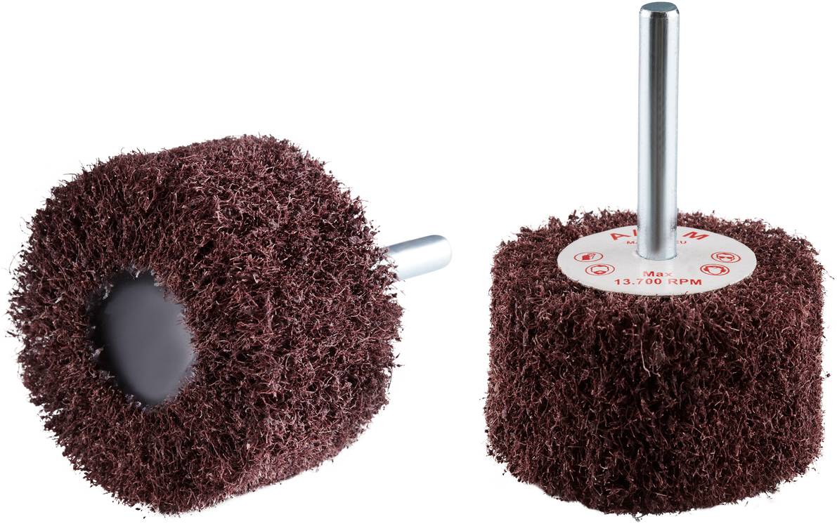 Rhodius 305342 RHODIUS VS, 10 Stück Vliesfächerschleifer 50 x 30 x 6,0 mm, medium, TOPline, für Edelstahl, Stahl, NE-Met...