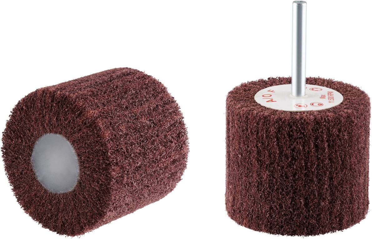 Rhodius 305347 RHODIUS VS, 10 Stück Vliesfächerschleifer 60 x 50 x 6,0 mm, fine, TOPline, für Edelstahl, Stahl, NE-Metal...