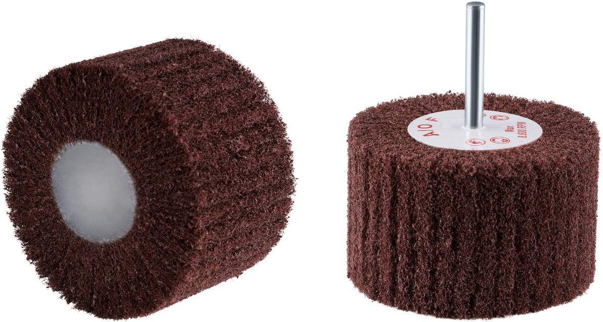 Rhodius 305351 RHODIUS VS, 10 Stück Vliesfächerschleifer 80 x 50 x 6,0 mm, fine, TOPline, für Edelstahl, Stahl, NE-Metal...