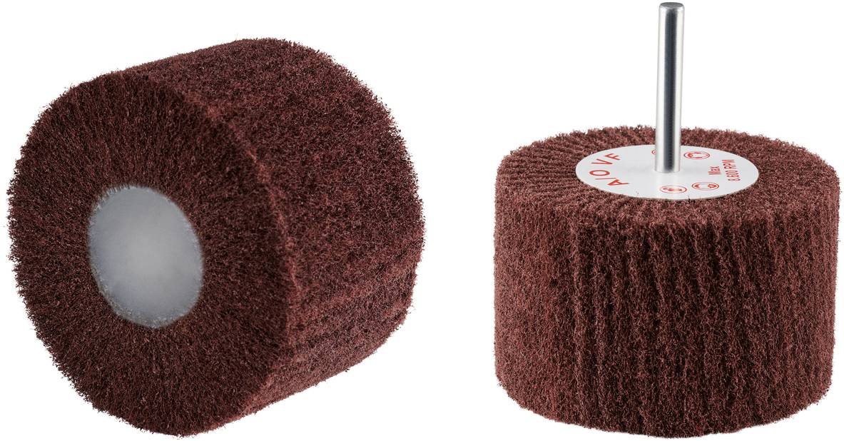 Rhodius 305352 RHODIUS VS, 10 Stück Vliesfächerschleifer 80 x 50 x 6,0 mm, very fine, TOPline, für Edelstahl, Stahl, NE-...