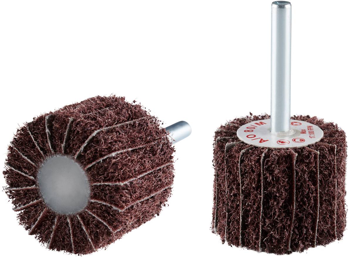 Rhodius 305318 RHODIUS VSK, 10 Stück Vliesfächerschleifer 40 x 30 x 6,0 mm, A80, medium, TOPline, für Edelstahl, Stahl, ...