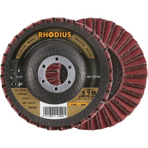 Thumbnail - Rhodius 353296 VSK F Fächerschleifscheibe Edelstahl, Stahl 10 St.