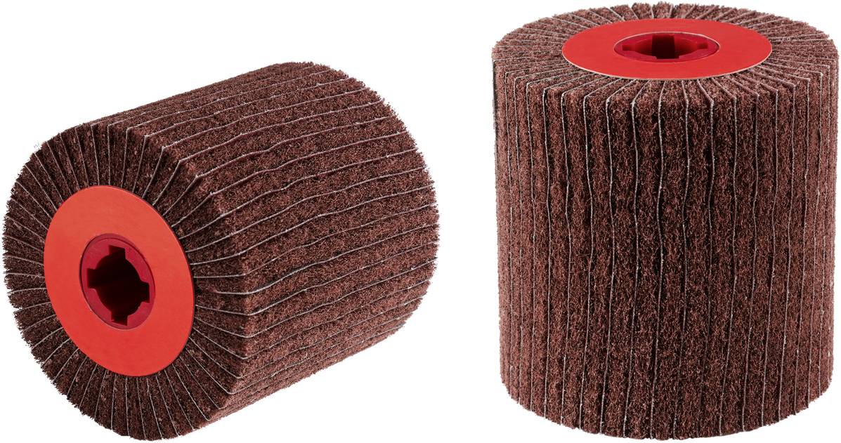 Rhodius 305355 RHODIUS VWK, Vlieswalzen kombiniert 100 x 100 x 19,00 mm, A150, fine, TOPline, für Edelstahl, Stahl, NE-M...