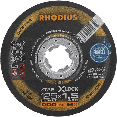 Rhodius XT38 X-LOCK 211208 Trennscheibe 25 St. Edelstahl, Stahl