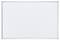 Ein leeres Whiteboard mit weißem Hintergrund und grauem Rahmen.
