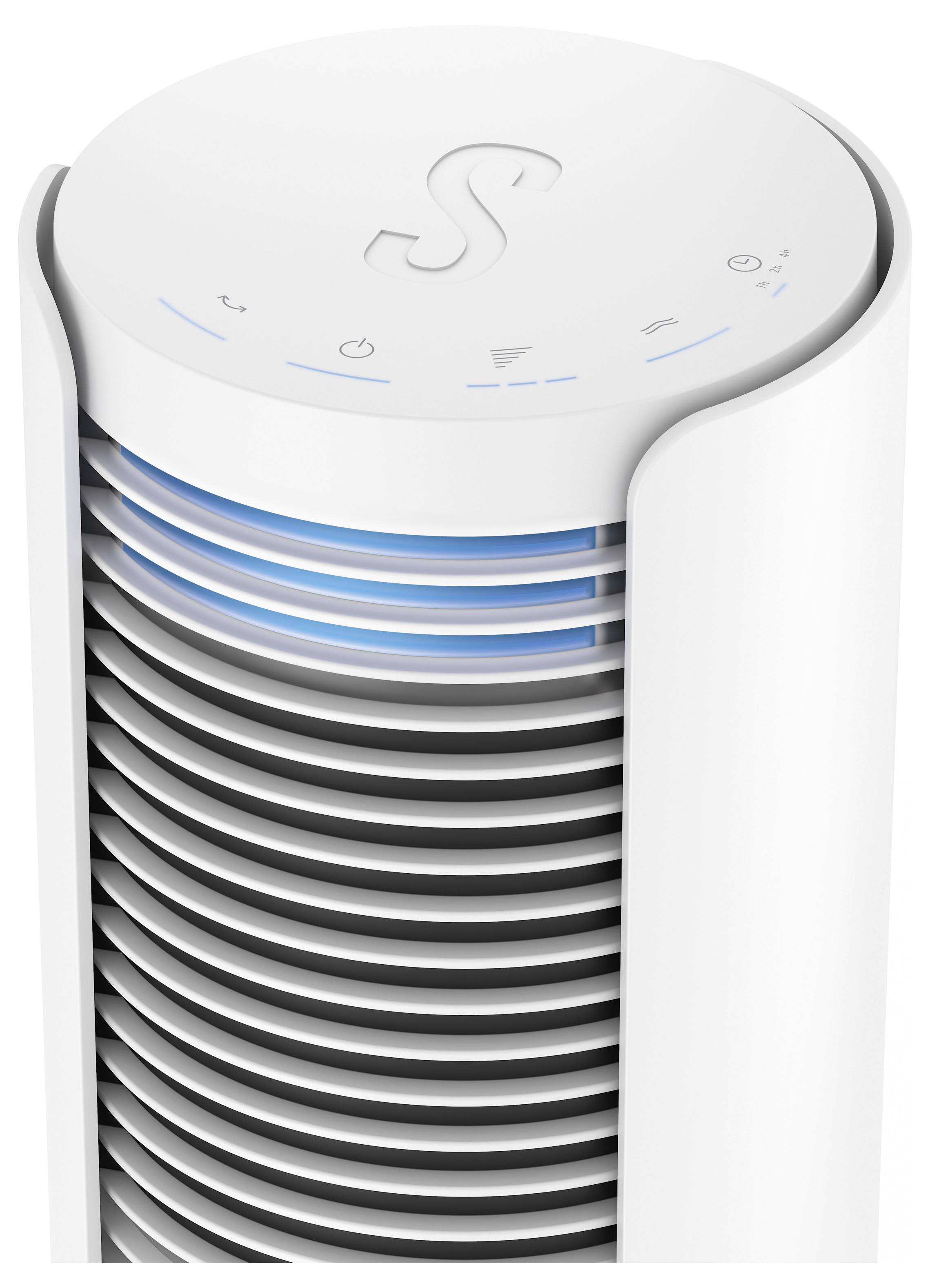 Stadler Form Peter weiss Turmventilator 60 W (Ø x H) 24 cm x 110 cm Dimmbar, mit Fernbedienung, Timer, Schwenkbar-4