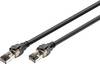 Digitus DK-1843-005 RJ45 Patchkabel CAT 8.1 S/FTP 0.5 m Schwarz Farbcodiert, Geschirmt, mehrdrähtig, mit Knickschutztülle 1 St.
