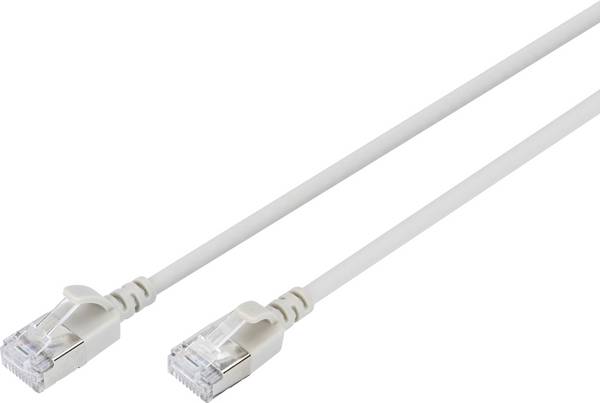 Digitus DK-1632-A-003S RJ45 Patchkabel CAT 6a F/FTP 0.3 m Grau Farbcodiert, Geschirmt, mehrdrähtig, mit Knickschutztülle 1 St.