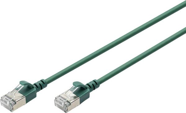 Digitus DK-1632-A-010S-G RJ45 Patchkabel CAT 6a F/FTP 1 m Grün Farbcodiert, Geschirmt, mehrdrähtig, mit Knickschutztülle 1 St.