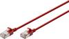 Digitus DK-1632-A-010S-R RJ45 Patchkabel CAT 6a F/FTP 1 m Rot Farbcodiert, Geschirmt, mehrdrähtig, mit Knickschutztülle 1 St.
