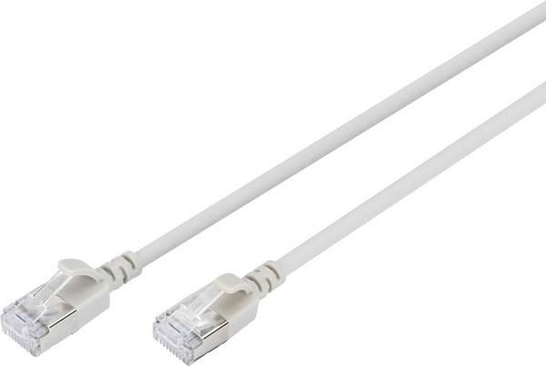 Digitus DK-1632-A-015S RJ45 Patchkabel CAT 6a F/FTP 1.5 m Grau Farbcodiert, Geschirmt, mehrdrähtig, mit Knickschutztülle 1 St.