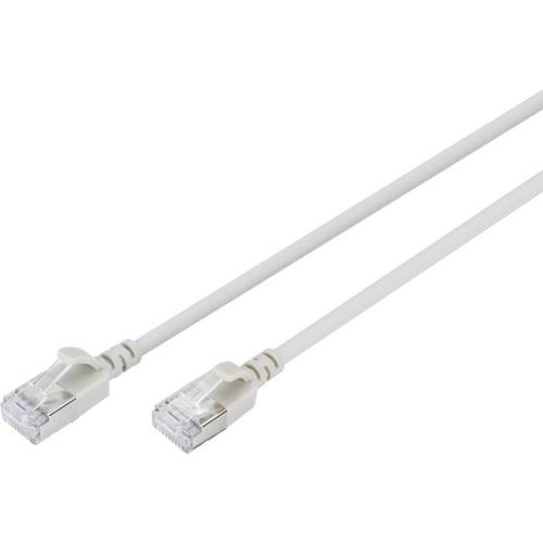 Digitus DK-1632-A-020S RJ45 Netzwerkkabel, Patchkabel CAT 6a F/FTP 2 m Grau Farbcodiert, Geschirmt, mehrdrähtig, mit Kni...