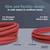 'Zwei rote Netzwerkkabel: links Standardkabel 5,7 mm, rechts Slim-Kabel 3,8 mm. Überschrift: Schlankes und flexibles Design.'