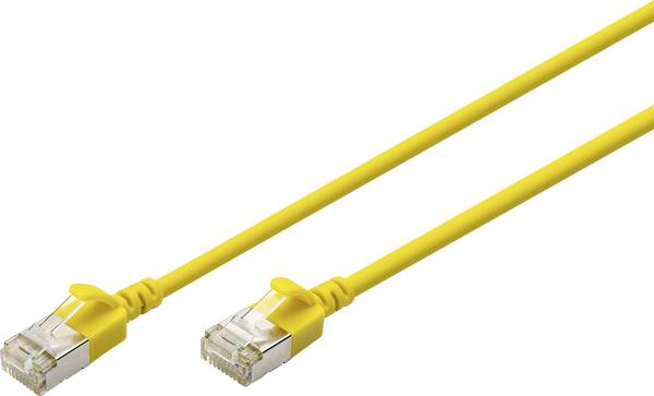 Digitus DK-1632-A-030S-Y RJ45 Patchkabel CAT 6a F/FTP 3 m Gelb Farbcodiert, Geschirmt, mehrdrähtig, mit Knickschutztülle 1 St.