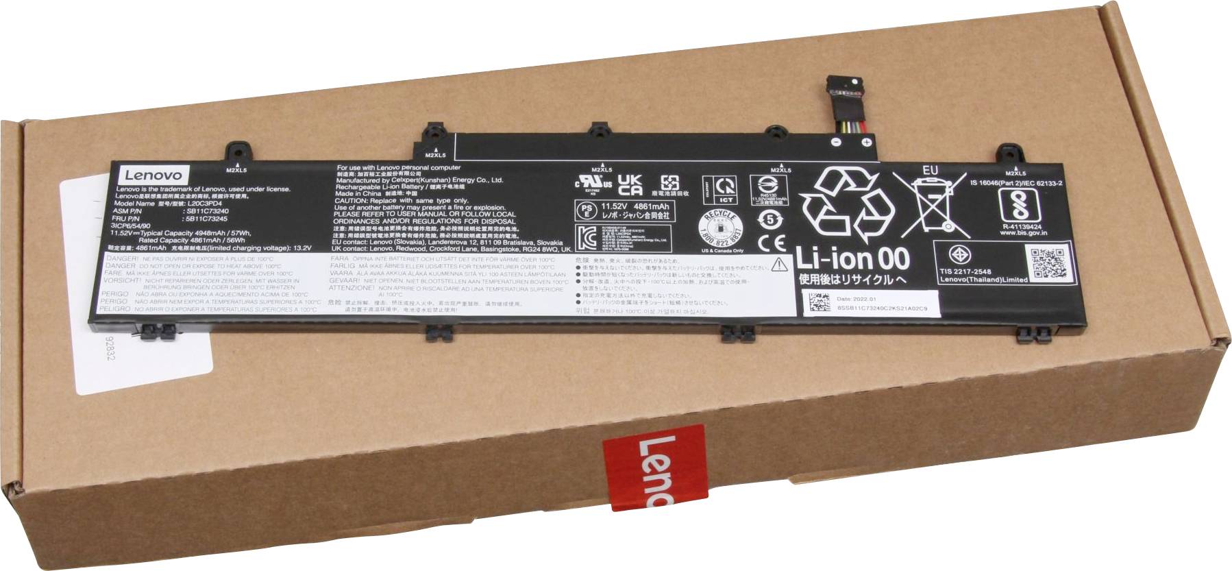 Lenovo Notebook-Akku Akku 5B11C73245 11.52 V 4948 mAh Lenovo