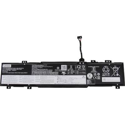 Laptop-Akku mit Herstellerangaben und Sicherheitsinformationen. Rechteckige Form mit einem Kabel und verschiedenen Symbolen aufgedruckt.