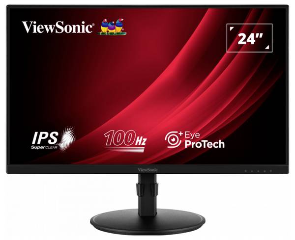 Viewsonic VG2408A-MHD LED-Monitor  EEK E (A - G) 61 cm (24 Zoll) 1920 x 1080 Pixel 16:9 5 ms DisplayPort, HDMI®, VGA IPS LED