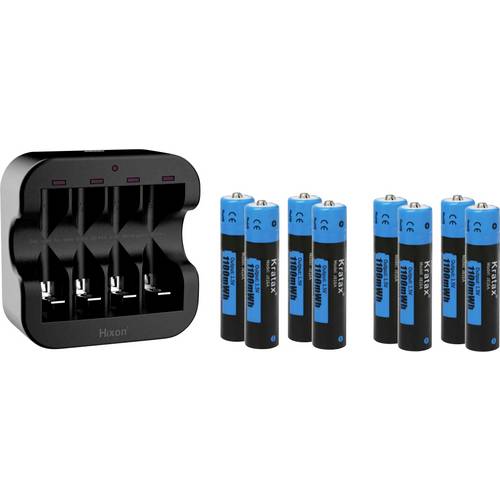Hixon Q022 Rundzellen-Ladegerät LiIon Micro (AAA), Mignon (AA)