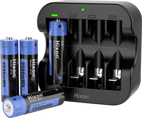 Hixon Q022 Rundzellen-Ladegerät LiIon Micro (AAA), Mignon (AA)