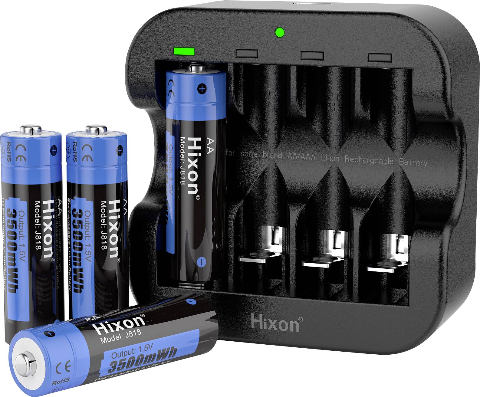 Hixon Q022 Rundzellen-Ladegerät LiIon Micro (AAA), Mignon (AA)