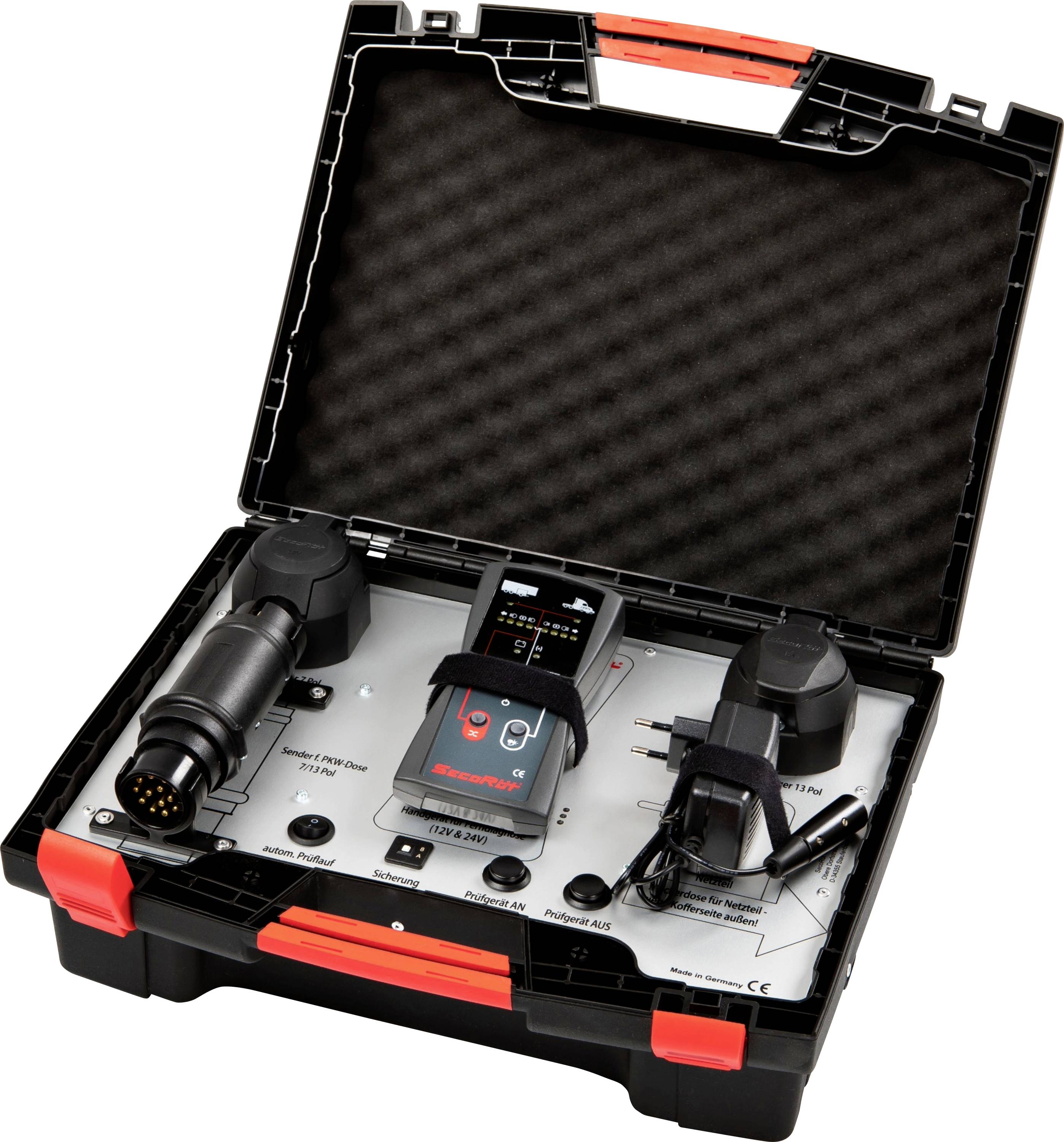 SecoRüt 70315 Funk Anhängerprüfkoffer 12 V Pole:7 + 13