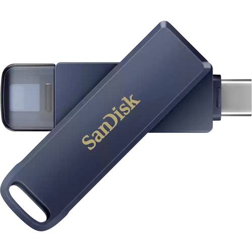 Thumbnail - SanDisk Phone Drive USB-Stick Retail 64 GB Blau SDIXD0N-064G-GN6NN USB-C® (USB 3.2 Gen 1), Lightning