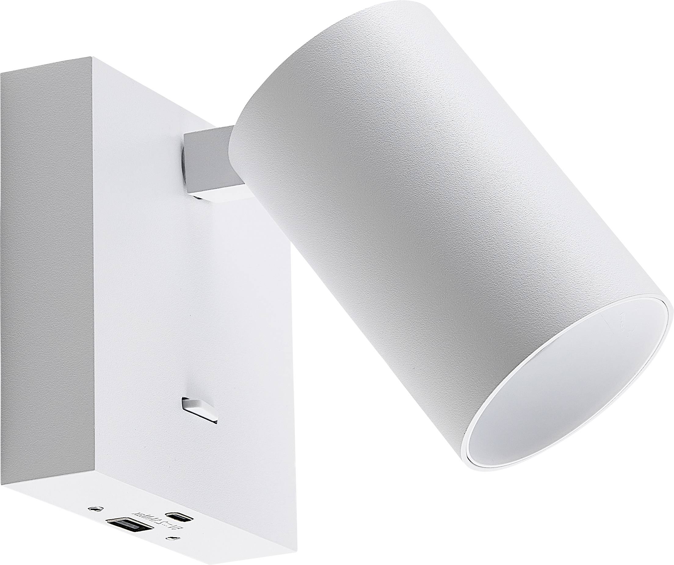 Deko Light Can Tilt eckig USB, 1x 7,5 W GU10, Weiß 341339 Wandaufbauleuchte GU10 7.5 W Weiß