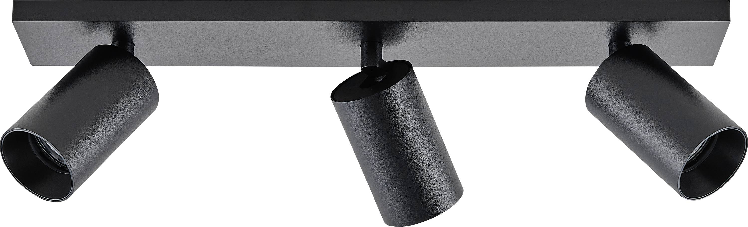 Deko Light 348250 Can Tilt eckig, 3x 7,5 W GU10, Schwarz Deckenaufbauleuchte GU10 7.5 W Schwarz