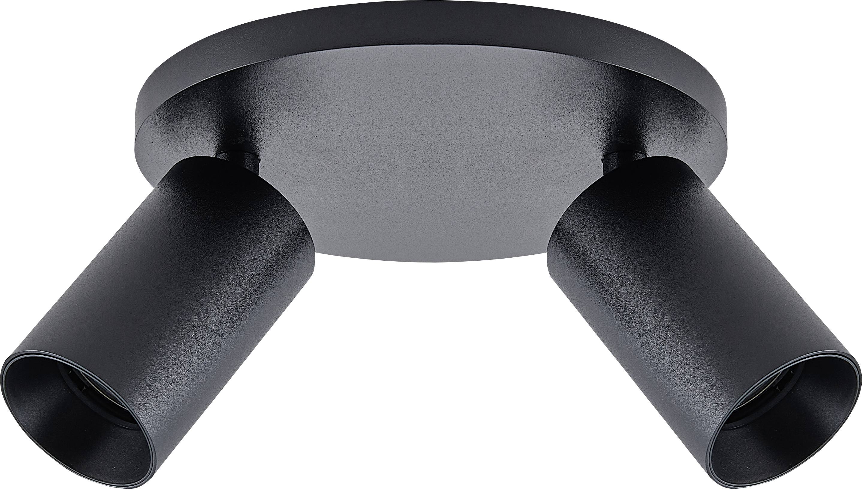 Deko Light 348254 Can Tilt rund, 2x 7,5 W GU10, Schwarz Deckenaufbauleuchte GU10 7.5 W Schwarz