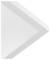 Abstrakte Kunst mit einem weißen, dreieckigen Bereich auf hellem Hintergrund. Geometrische Linien betonen Minimalismus und Symmetrie.