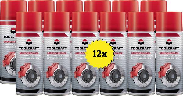 TOOLCRAFT  TO-9919800x12 Bremsenreiniger 12 St.
