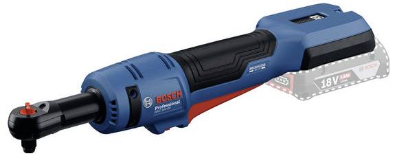 Akku-Winkelschleifer in Blau mit rotem Akzent von Bosch. 18V, kabellos, für professionelle Anwendungen.