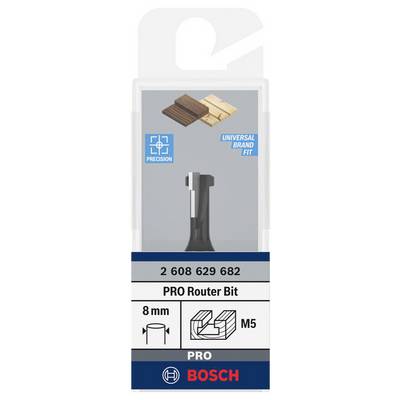'Bosch PRO Fräser, 8 mm, Universelle Markenkompatibilität, Präzise Anwendung für Holz, Modellnummer: 2 608 629 682.'