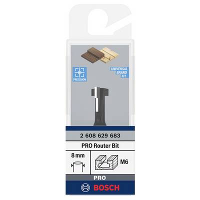 'Bosch PRO Fräser, 8 mm Durchmesser, geeignet für Holzarbeit und universal passend, mit hoher Präzision.'
